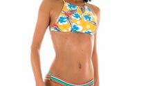 Załaduj i odtwarzaj film w przeglądarce Gallery, Video: Rio De Sol Top Bikini Soutien Canarinho Sporty

