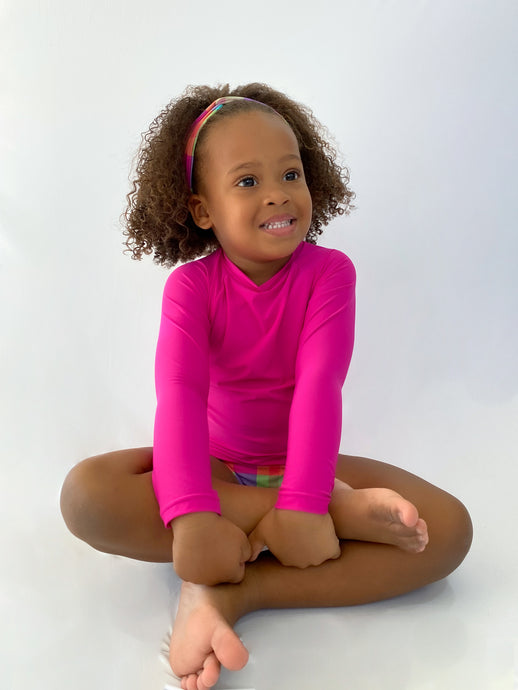 Model Front: Rio De Sol Rash Guard Amaranto Rash-Guard Kids