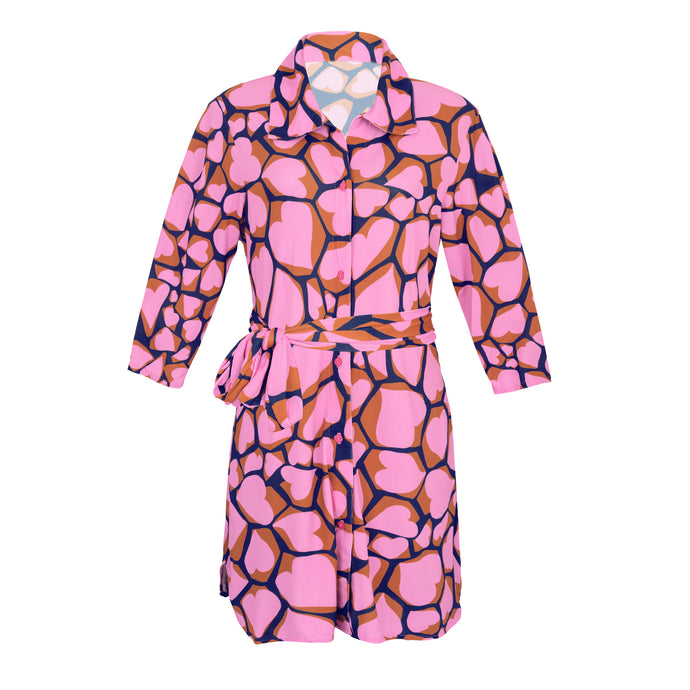 Product Front: Rio De Sol Sukienki Koszulowe Amore-Pink Chemise