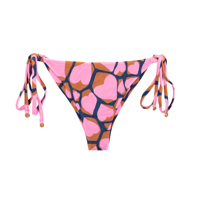Product Front: Rio De Sol Figi Bikini Bottom Amore-Pink Cheeky-Micro