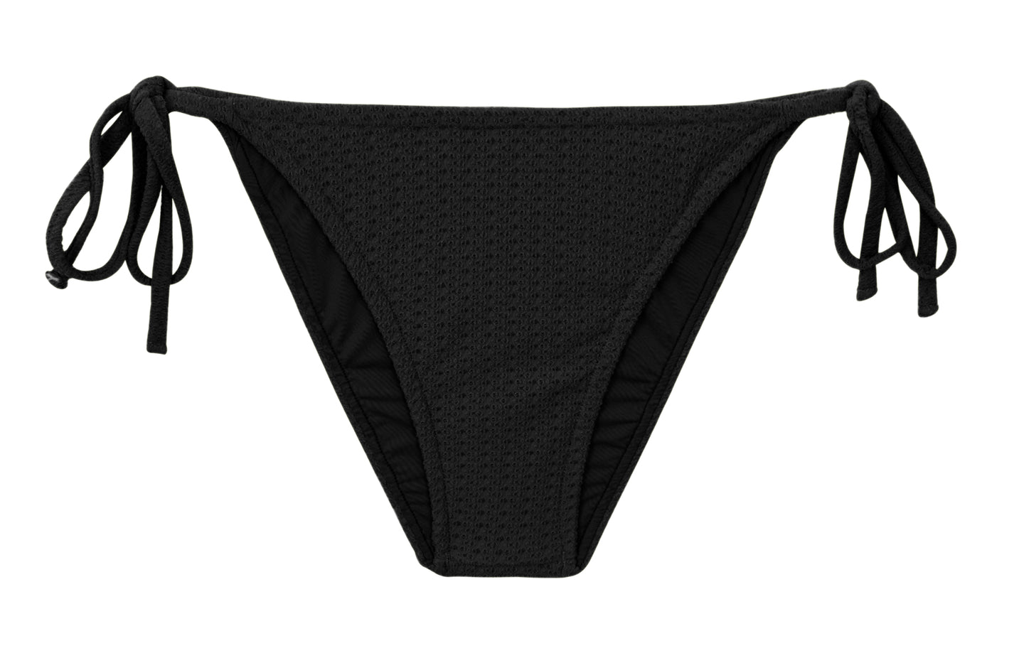 Product Front: Rio De Sol Figi Bikini Bottom Bora-Black Lacinho