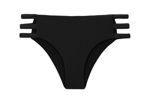 Product Front: Rio De Sol Figi Bikini Bottom Bora-Black Madrid-Trio