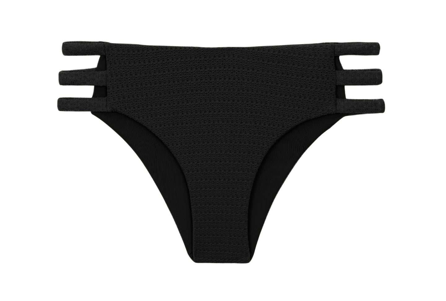 Product Front: Rio De Sol Figi Bikini Bottom Bora-Black Madrid-Trio