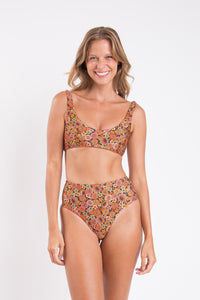 Model Front: Rio De Sol Figi Bikini Bottom Bouquet Hotpants