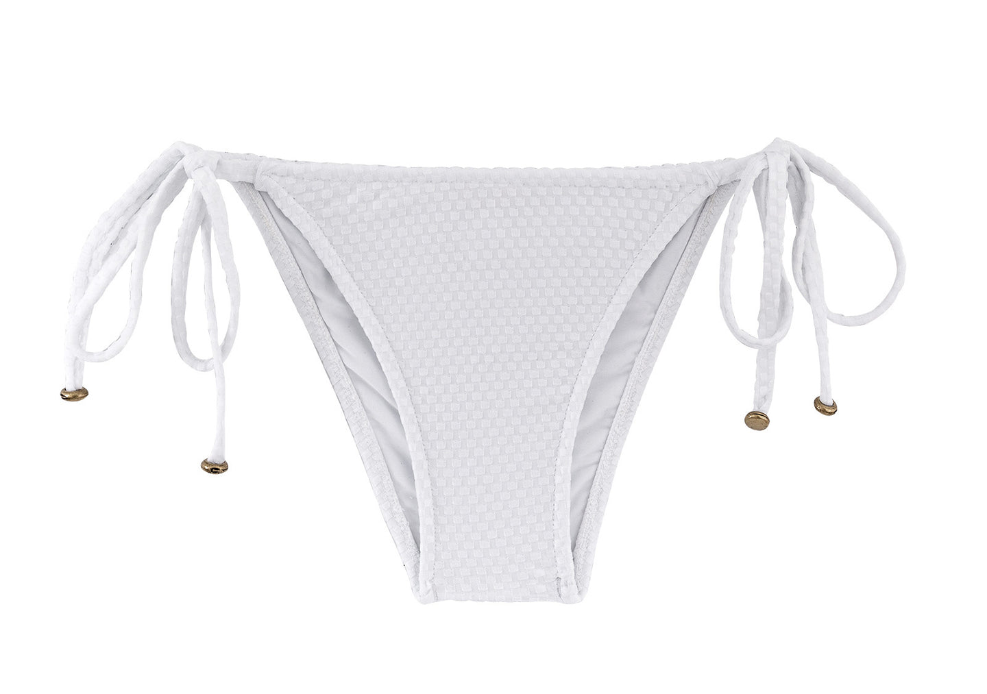Product Front: Rio De Sol Figi Bikini Bottom Cloque Branco Balconet