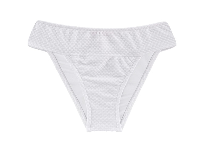 Product Front: Rio De Sol Figi Bikini Bottom Cloque Branco Cos Comfort