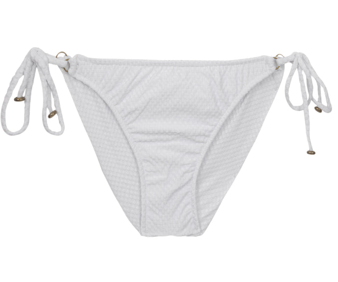 Product Front: Rio De Sol Figi Bikini Bottom Cloque Branco New Comfort