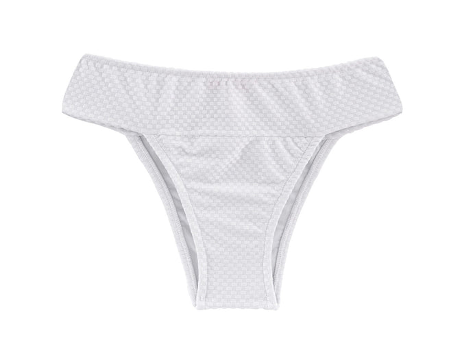Product Front: Rio De Sol Figi Bikini Bottom Cloque Branco Tri Cos