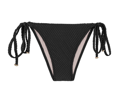 Product Front: Rio De Sol Figi Bikini Bottom Cloque Preto Balconet