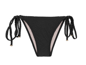 Product Front: Rio De Sol Figi Bikini Bottom Cloque Preto Balconet
