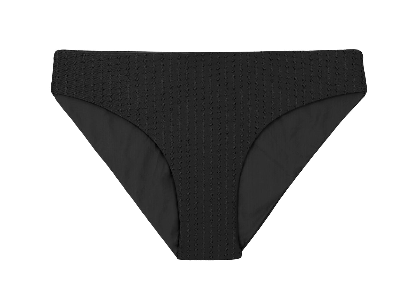 Product Front: Rio De Sol Figi Bikini Bottom Dots-Black Essential-Comfy