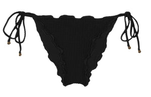 Product Front: Rio De Sol Figi Bikini Bottom Dots-Black Frufru