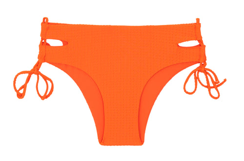 Product Front: Rio De Sol Figi Bikini Bottom Dots-Orange Madrid