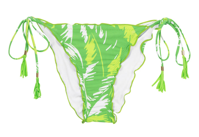 Product Front: Rio De Sol Figi Bikini Bottom Green-Palms Frufru-Comfy