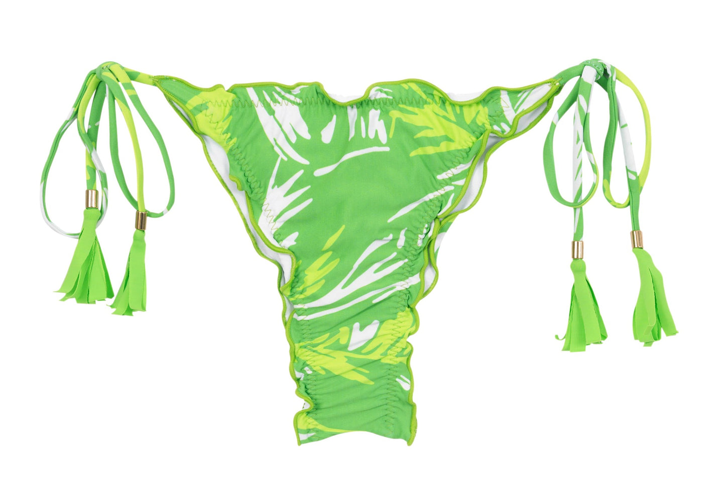 Product Front: Rio De Sol Figi Bikini Bottom Green-Palms Frufru-Fio