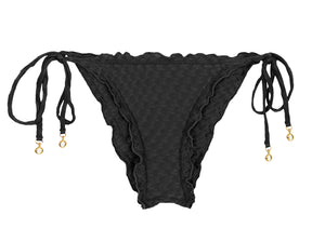 Product Front: Rio De Sol Figi Bikini Bottom Kiwanda Preto Frufru