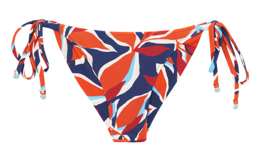 Product Front: Rio De Sol Figi Bikini Bottom Leaves Cheeky-Tie