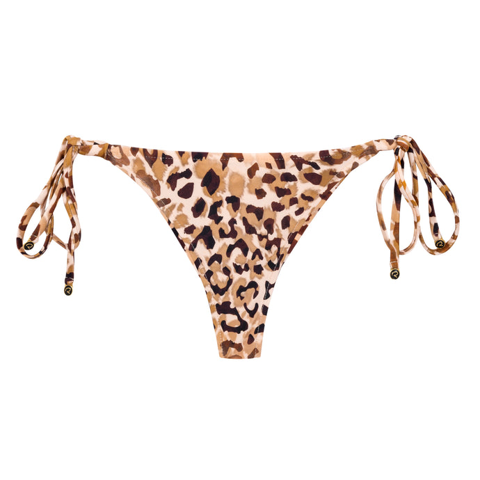 Product Front: Rio De Sol Figi Bikini Bottom Leopard Cheeky-Micro