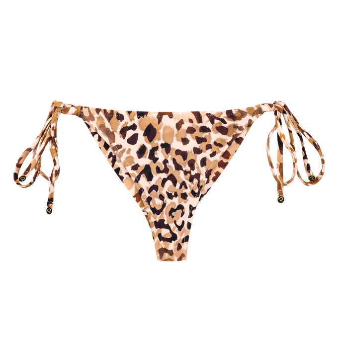 Product Front: Rio De Sol Figi Bikini Bottom Leopard Cheeky-Tie