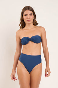 Model Front: Rio De Sol Figi Bikini Bottom Navy Hotpants