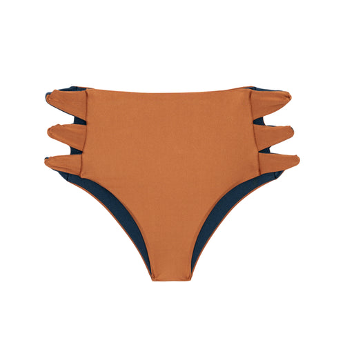 Product Front: Rio De Sol Figi Bikini Bottom Nocciola High-Waist-Spin