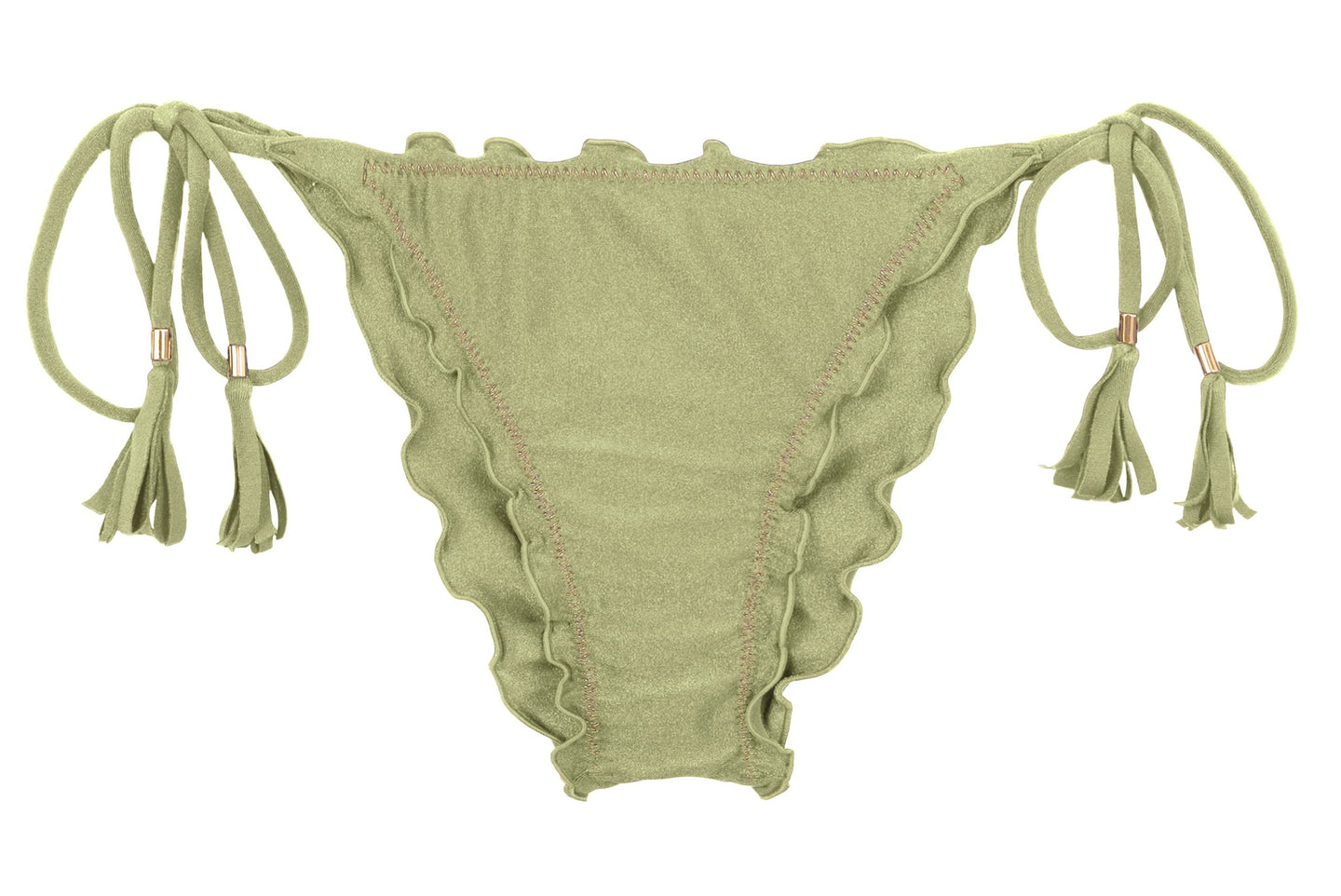 Product Front: Rio De Sol Figi Bikini Bottom Oliva Frufru