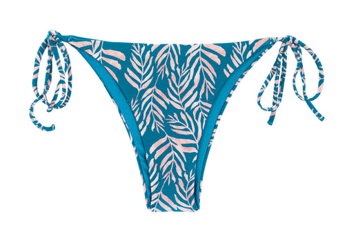 Product Front: Rio De Sol Figi Bikini Bottom Palms-Blue Ibiza