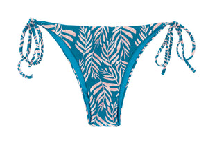 Product Front: Rio De Sol Figi Bikini Bottom Palms-Blue Ibiza
