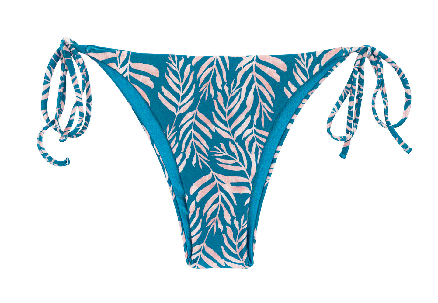 Product Front: Rio De Sol Figi Bikini Bottom Palms-Blue Ibiza