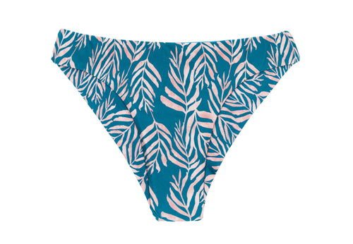 Product Front: Rio De Sol Figi Bikini Bottom Palms-Blue Nice