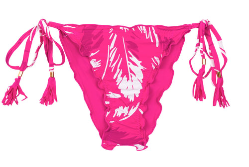 Product Front: Rio De Sol Figi Bikini Bottom Pink-Palms Frufru