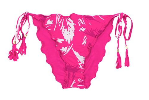 Product Front: Rio De Sol Figi Bikini Bottom Pink-Palms Frufru-Comfy