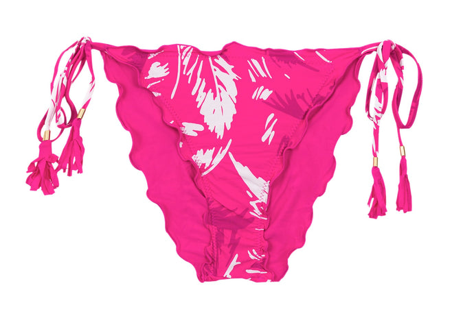 Product Front: Rio De Sol Figi Bikini Bottom Pink-Palms Frufru-Comfy