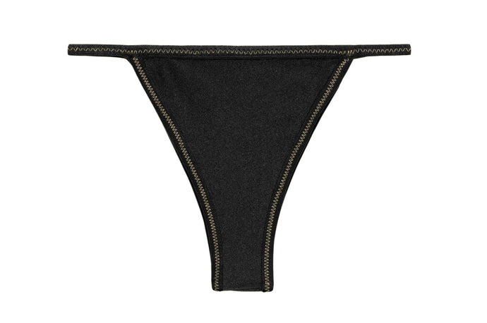 Product Front: Rio De Sol Figi Bikini Bottom Shimmer-Black California
