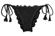 Załaduj obraz do przeglądarki galerii, Product Front: Rio De Sol Figi Bikini Bottom Shimmer-Black Frufru
