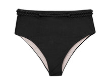 Załaduj obraz do przeglądarki galerii, Product Front: Rio De Sol Figi Bikini Bottom Shimmer-Black Hotpants
