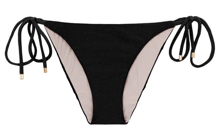 Product Front: Rio De Sol Figi Bikini Bottom Shimmer-Black Ibiza-Comfy