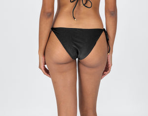 Model Back: Rio De Sol Figi Bikini Bottom Shimmer-Black Ibiza-Comfy