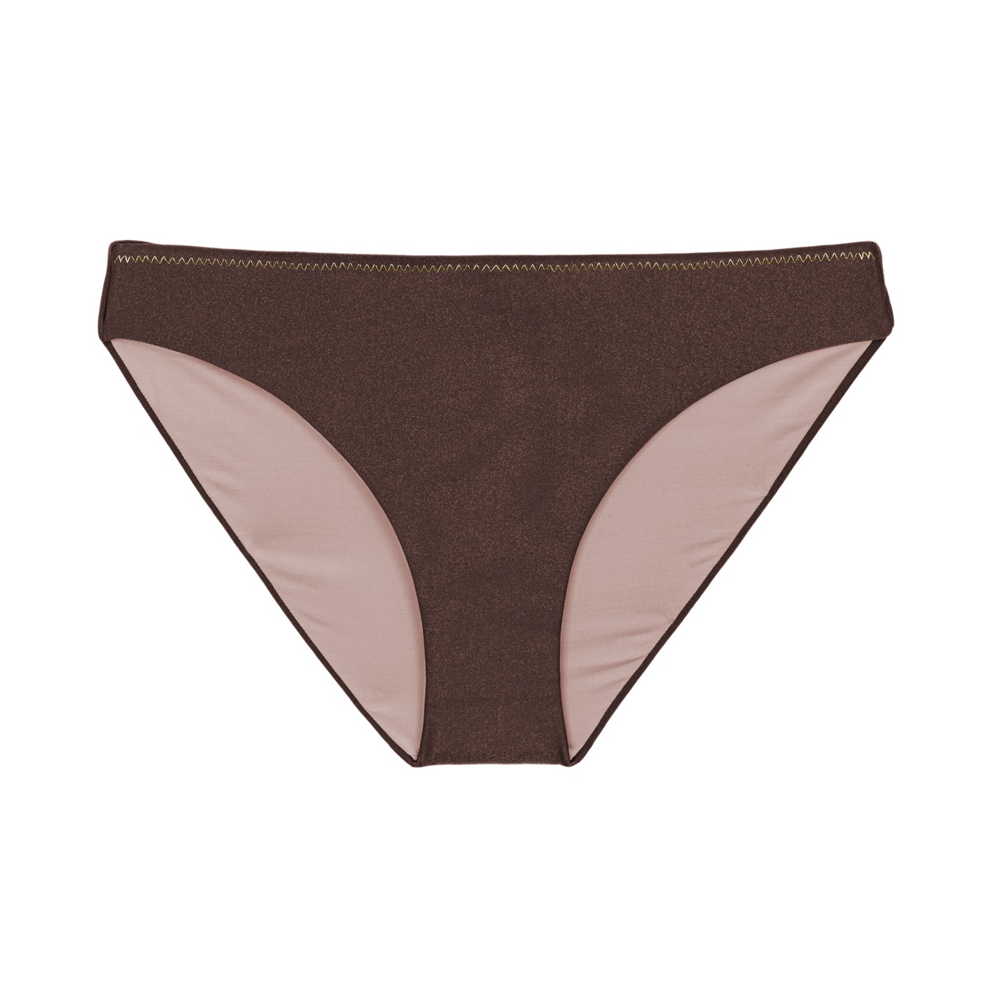 Product Front: Rio De Sol Figi Bikini Bottom Shimmer-Coffee Essential-Comfy