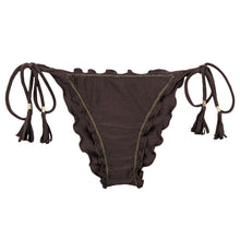 Załaduj obraz do przeglądarki galerii, Product Front: Rio De Sol Figi Bikini Bottom Shimmer-Coffee Frufru
