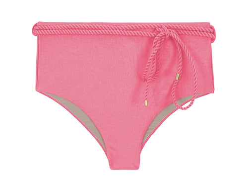 Product Front: Rio De Sol Figi Bikini Bottom Shimmer-Confetti Belted-High-Waist