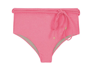 Product Front: Rio De Sol Figi Bikini Bottom Shimmer-Confetti Belted-High-Waist