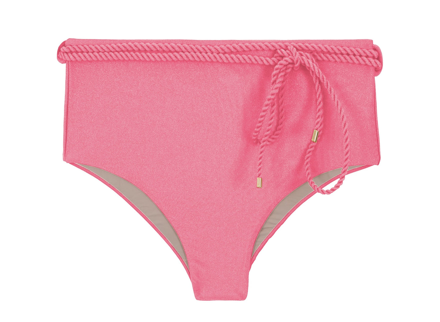 Product Front: Rio De Sol Figi Bikini Bottom Shimmer-Confetti Belted-High-Waist