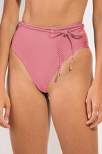 Załaduj obraz do przeglądarki galerii, Gallery: Rio De Sol Figi Bikini Bottom Shimmer-Confetti Belted-High-Waist
