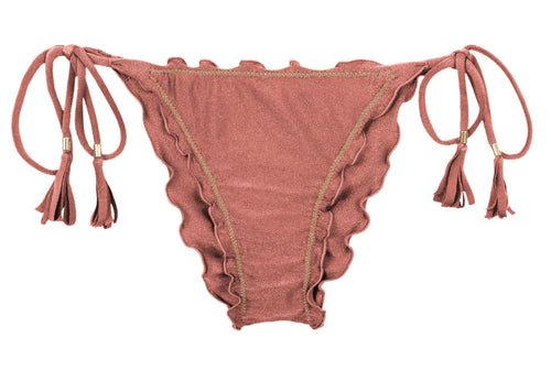 Product Front: Rio De Sol Figi Bikini Bottom Shimmer-Copper Frufru