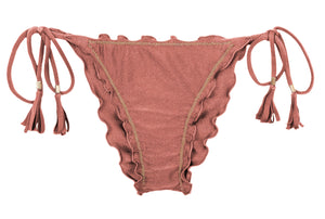 Product Front: Rio De Sol Figi Bikini Bottom Shimmer-Copper Frufru