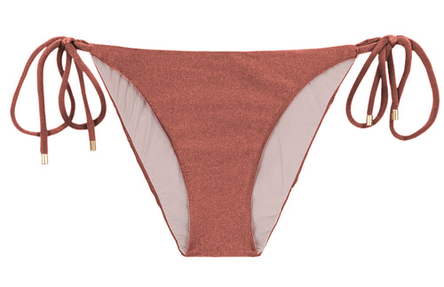 Product Front: Rio De Sol Figi Bikini Bottom Shimmer-Copper Ibiza-Comfy