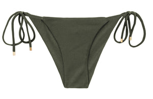 Product Front: Rio De Sol Figi Bikini Bottom Shimmer-Croco Cheeky-Tie