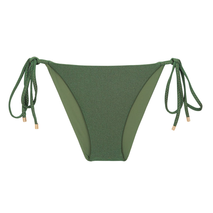 Product Front: Rio De Sol Figi Bikini Bottom Shimmer-Croco Lacinho