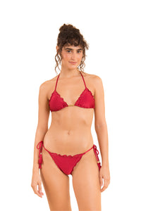 Model Front: Rio De Sol Figi Bikini Bottom Shimmer-Divino Frufru-Fio